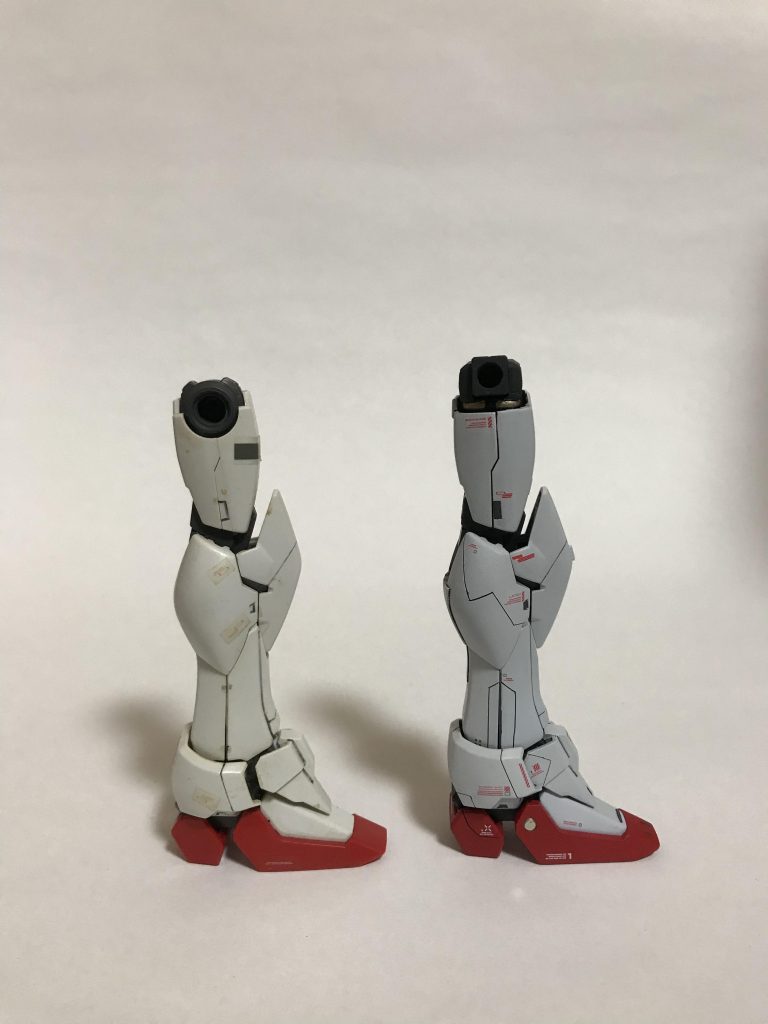 足はボールジョイントから軸に変更しました。関節部分はバラ売りされていたソードインパルスの足を使用。これでカトキがより自然になって満足してます( ˙꒳˙ )