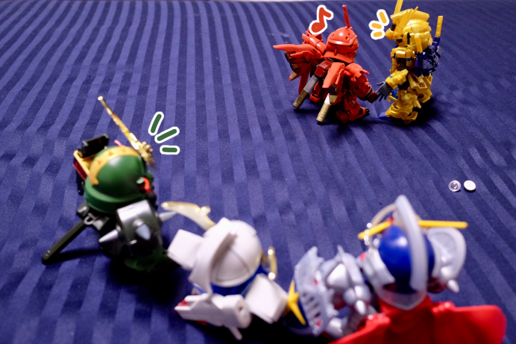 フェネ:あっそうそう、殺駆頭さんを探してる方がいましたよ。早めに行ってあげてくださいね。赤い機体です
殺駆:赤い機体か、烈火のことだな。ありがとう!