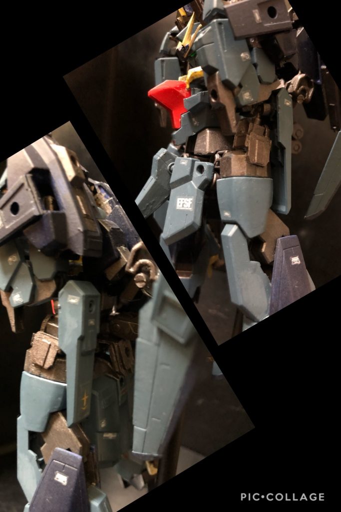 ⑥ バックパックの移動
さあて問題のバックパック。
ライトニングでは一度外してもう一回付けるけど、ちょっとそれは避けたかった。
Zガンダムは両脇からそれぞれに下側にパーツがまわってく仕組み。
イヤそりゃムリ。