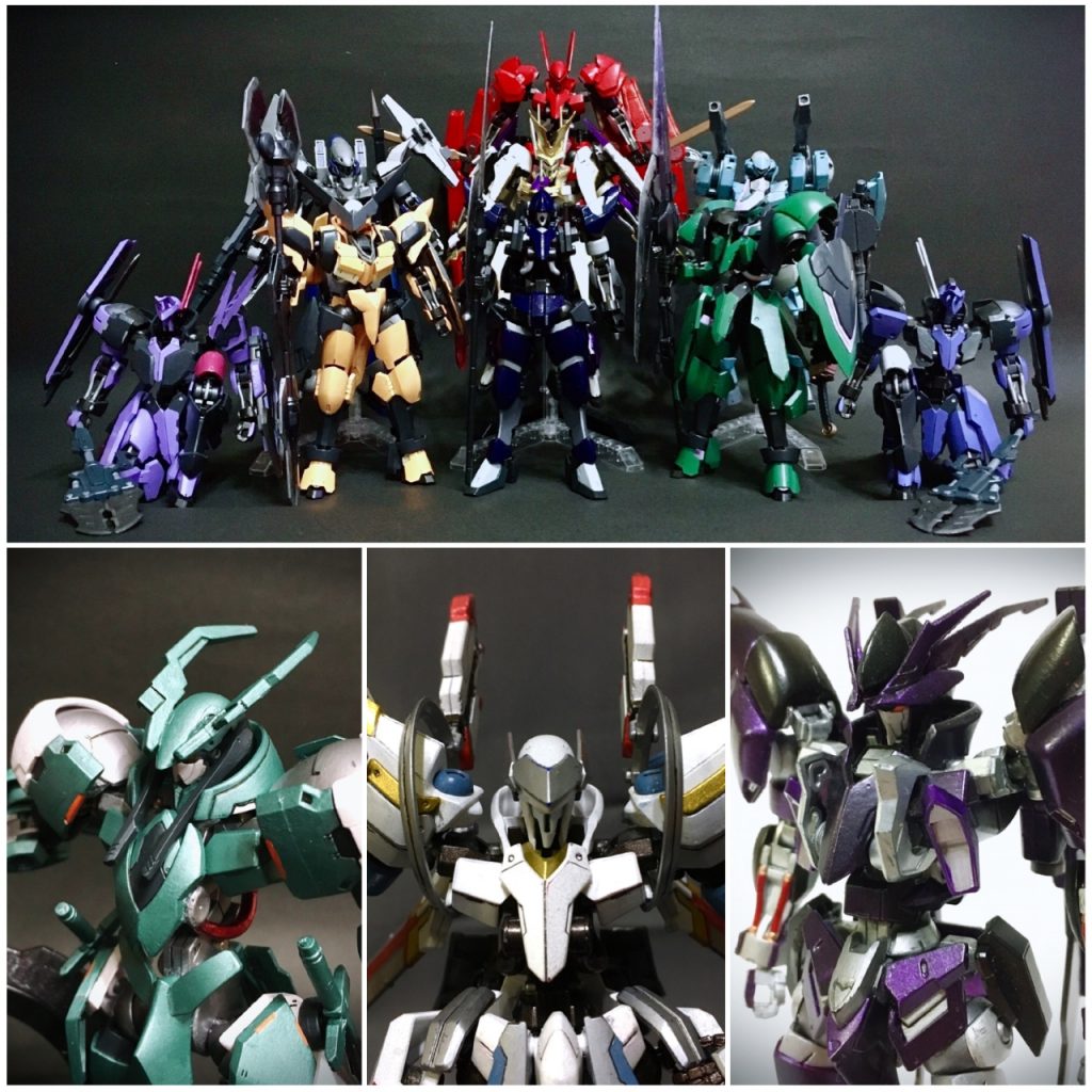 最後までありがとうございました!量産ナンバー9機+プロトナンバー3機の合計12機。これでひとまずヴァルキュリアフレームの幕を閉じたいと思います♪ また、もっと上手くなったら作ってみたいなと思う。本当にグリムゲルデはいいキットでした( ´∀`)✨