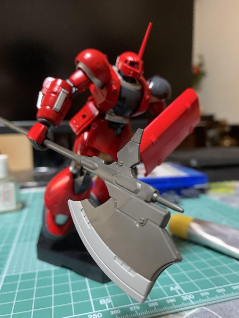 チョッパーとハルバードは刃の部分をマスキング塗装しています