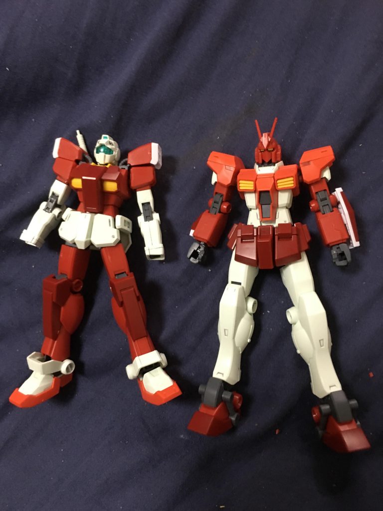 最初期の入れ替えただけ状態。
こうやってみると足と腕の長さがかなり変わっているなー。