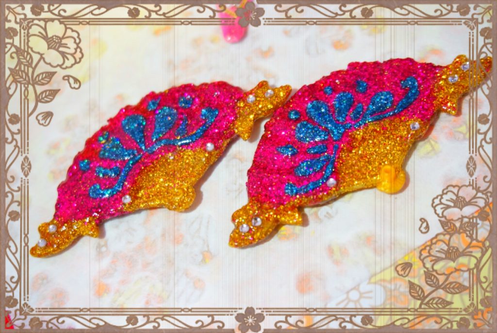 奥義も素の模様を参考にラメで書き直してます。
武器も派手に美しく。