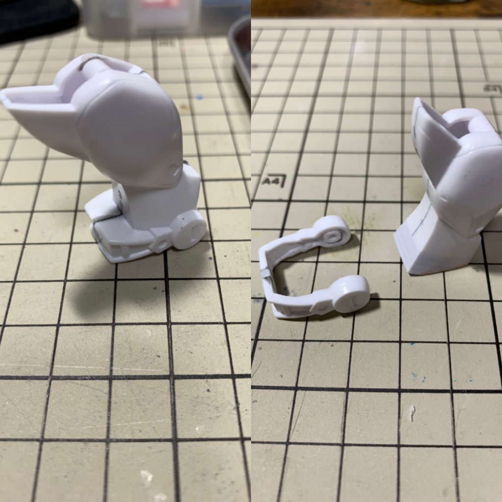 マックスター③
足首アーマーを別パーツ化し磁石で取り付けれるようにしました。