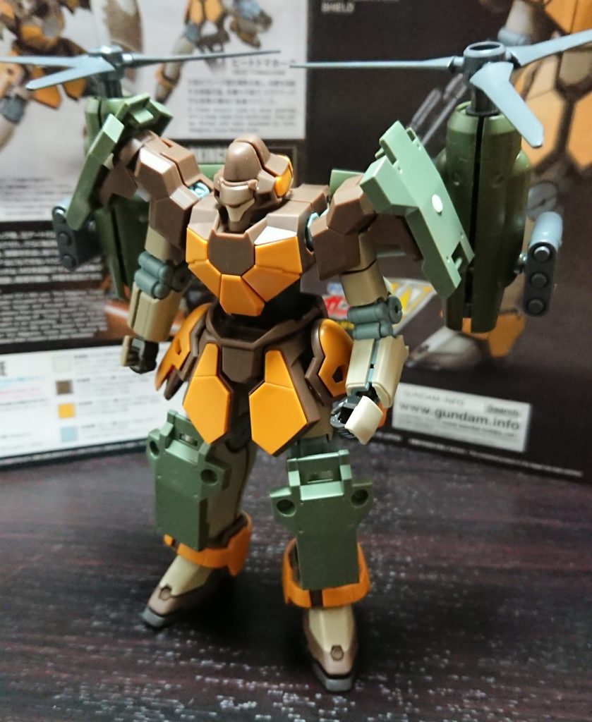 仮組&パーツ組つけ改造
⇒3ミリ棒で他キットのシールドを付けられるように加工