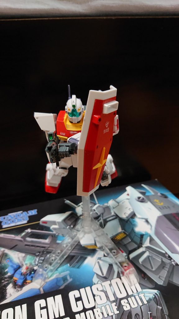 ↑ビーム・ライフルを撃つアスハのジムII
◆アスハ「くっ、動きが鈍い…！」 
アスハはゲルググキャノンと交戦している。なお、ミツヨシは別の敵機と交戦中でアスハの方にはいけない。