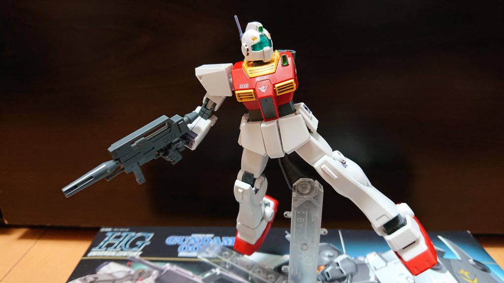 ↑ゲルググキャノンのビーム・キャノンで左腕を破壊されるアスハのジムII
◆アスハ「しまった！」