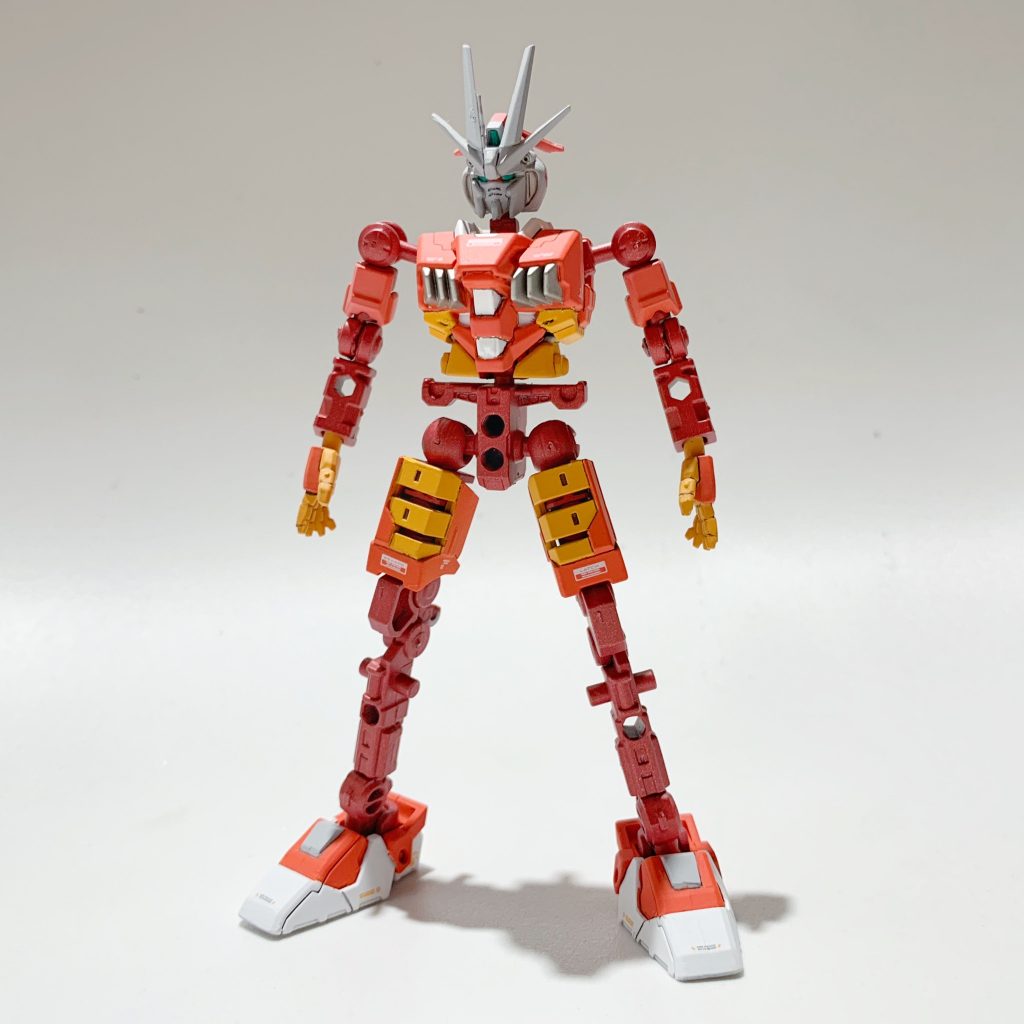 【製作工程1 フレーム】今回は、初めてABSフレームの塗装にも挑戦。フレームを全バラシしてからタミヤ ファインサーフェイサーL ライトグレイ 180mLで下地塗装後、タミヤカラー スプレーカラー TS-18 メタリックレッドを3回ほど薄く塗り重ね。なんとか割れることなく無事に作業完了しました。せっかくのメタリックレッドですが、フレームのトップコートは半光沢にしたのでメタリック感は消えています…