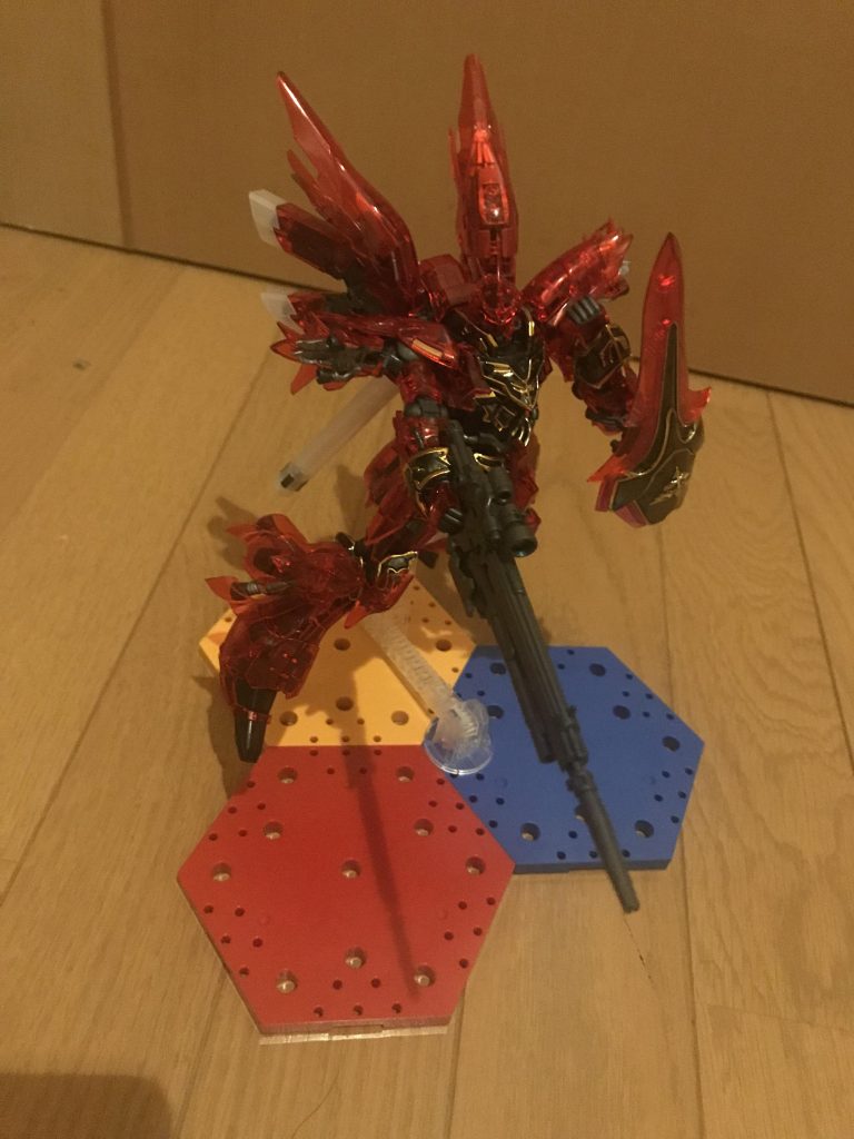 RG シナンジュ(クリア)+アクションベース5(トリコロールカラー)–3枚目/制作者：AILE