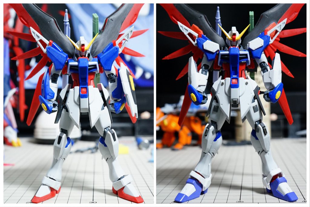 元キットとの比較です、胴体を2mm、首を1mm延長してあります