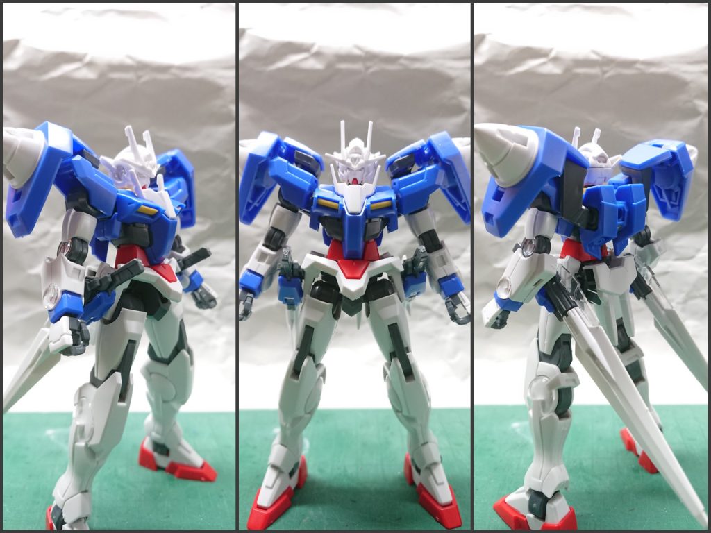 仮組状態のダブルオーガンダムです。