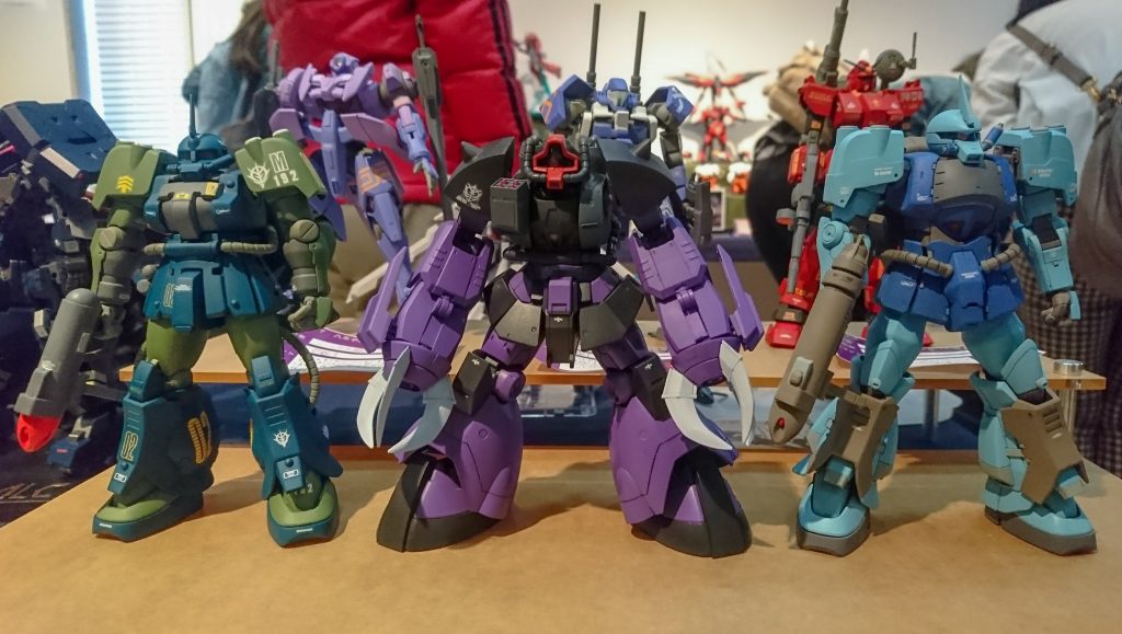 水中型ザク・ドム・グフという感じ。
同年代モデラー3人で作成しました。