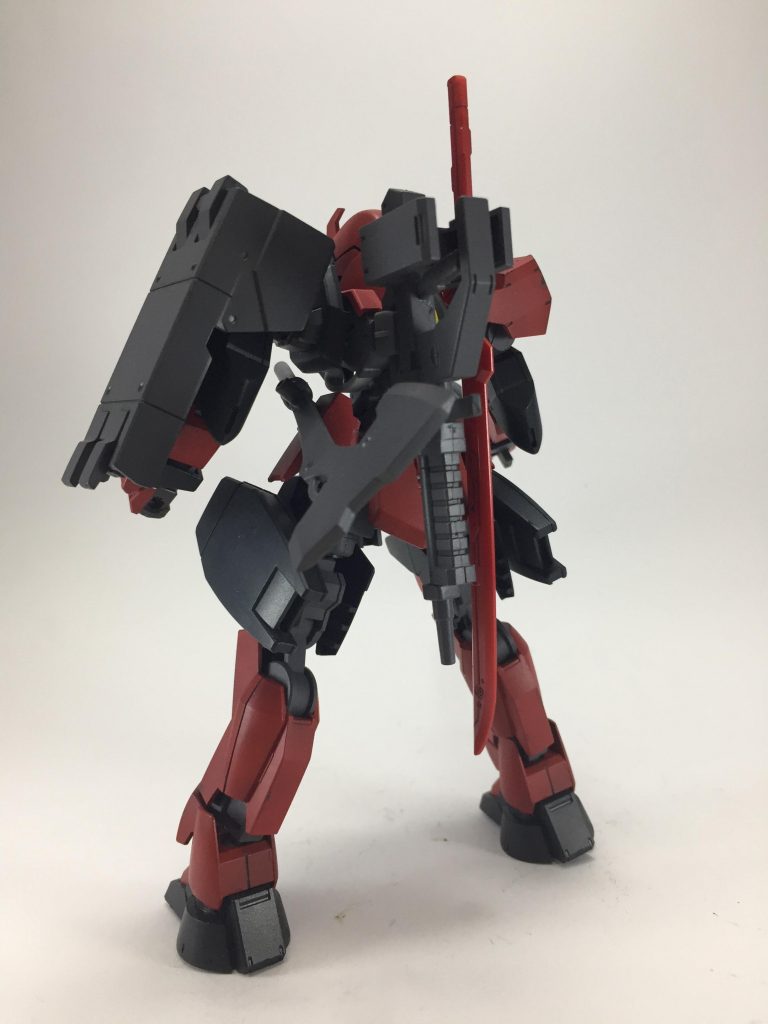 背面から