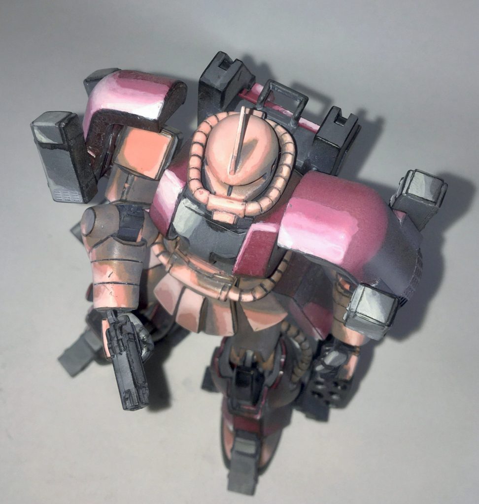 頭のツノの影なんかも描き込んでみましたよ。