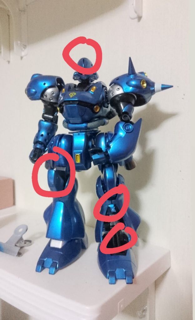 組み立てる時にパーツが折れまくりました😅