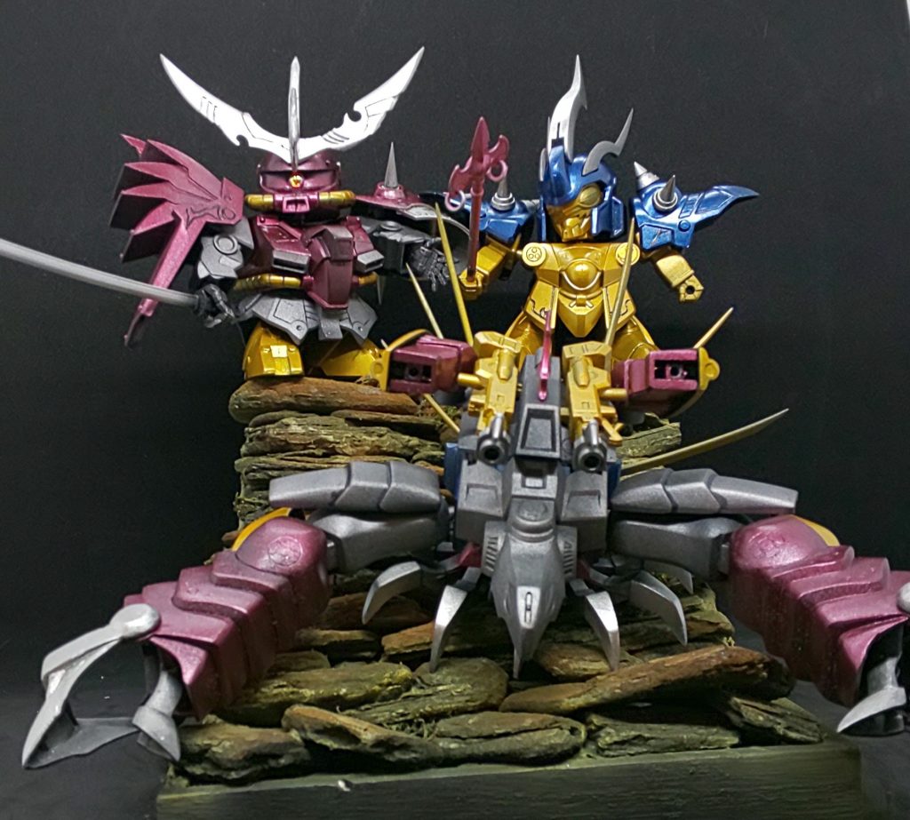 クラヤミ、遮光、魔殺駆!
分離・合体を使い分けてサイコ・ウェーブで覇道武者魔殺駆へ!!
ネオジオンでも貴重なエース機体を
ジョニー・ライデンが駆る♪
連邦や腐った政府役人の悪行を見逃すな!!