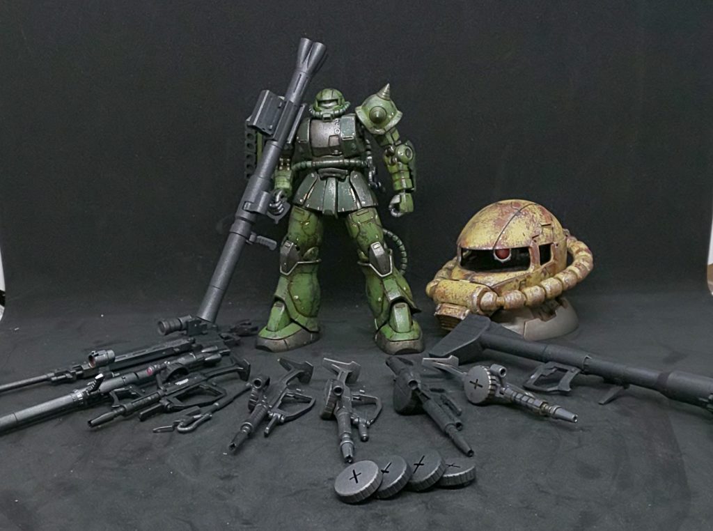 ザクヘッドに各種武装♪