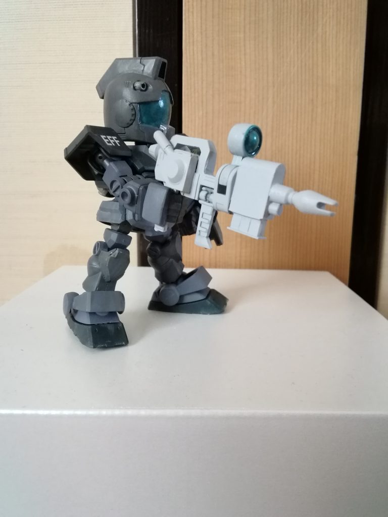 試作ライフルの製作風景。SDCSのガンダムのものを流用してます