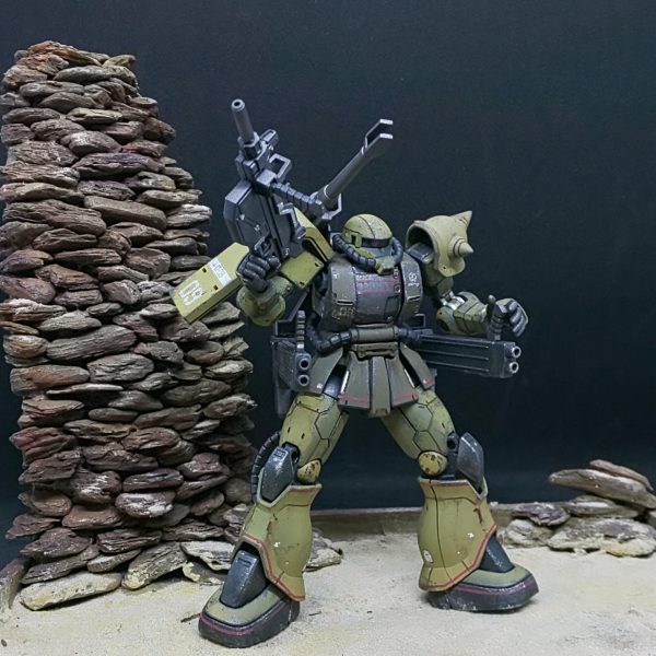 砂漠の攻防戦❗️ザクハーフキャノン