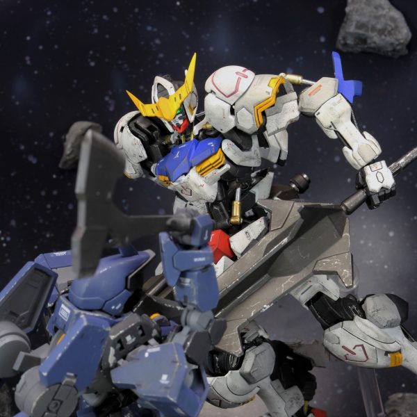 144/1 ガンプラジオラマ　バルバトス ガンプラ】HGガンダムバルバトスルプスレクスを改造全塗装