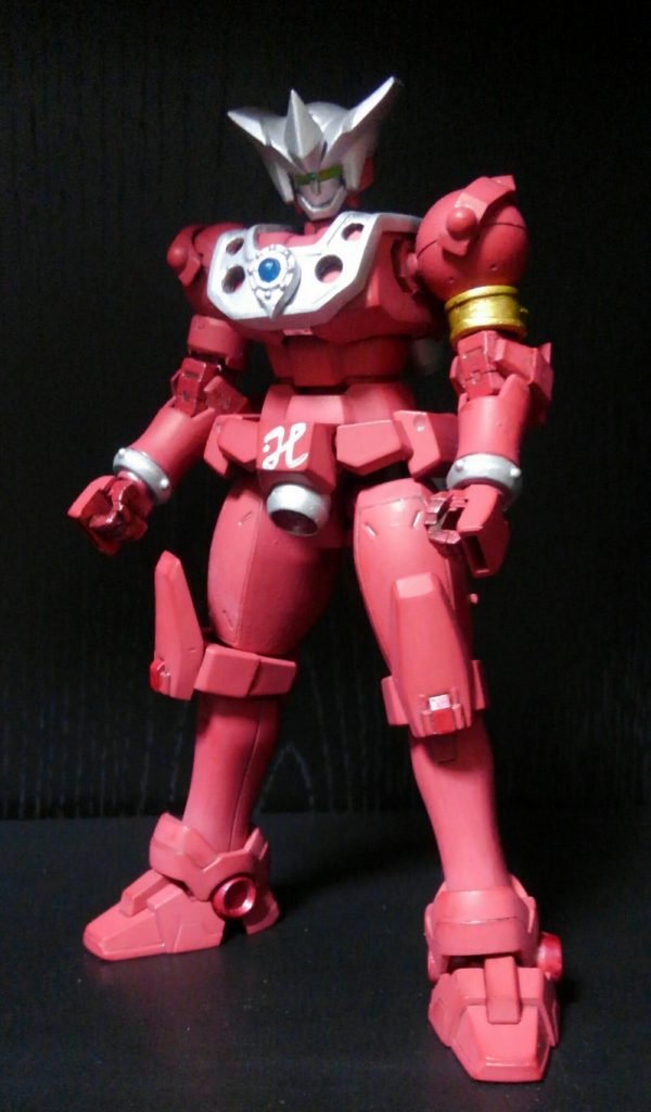 操縦系には試験的にモビルトレースシステム(みたいなもの)を搭載。
誰も乗りこなせずにお蔵入りしていたが、コロニー宇宙拳法(!)の使い手であるゲンというパイロットを得て、厳しい特訓・修業の末に真の力を発揮する・・・という脳内設定です(^_^)