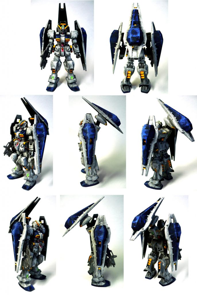 8方向まとめ画像。
このキットは、ほぼ合わせ目が発生する構造なのですが
合わせ目消しが甘い部分が何箇所はあるので
もっと丁寧に作業しておけば良かったな~と思いました。