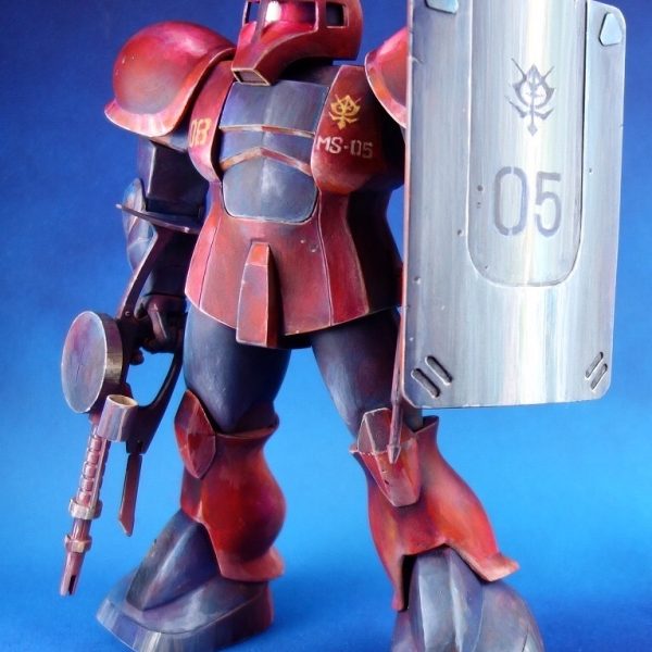 旧キット1/100 ザクⅠ初期ロールアウト機 シャア仕様