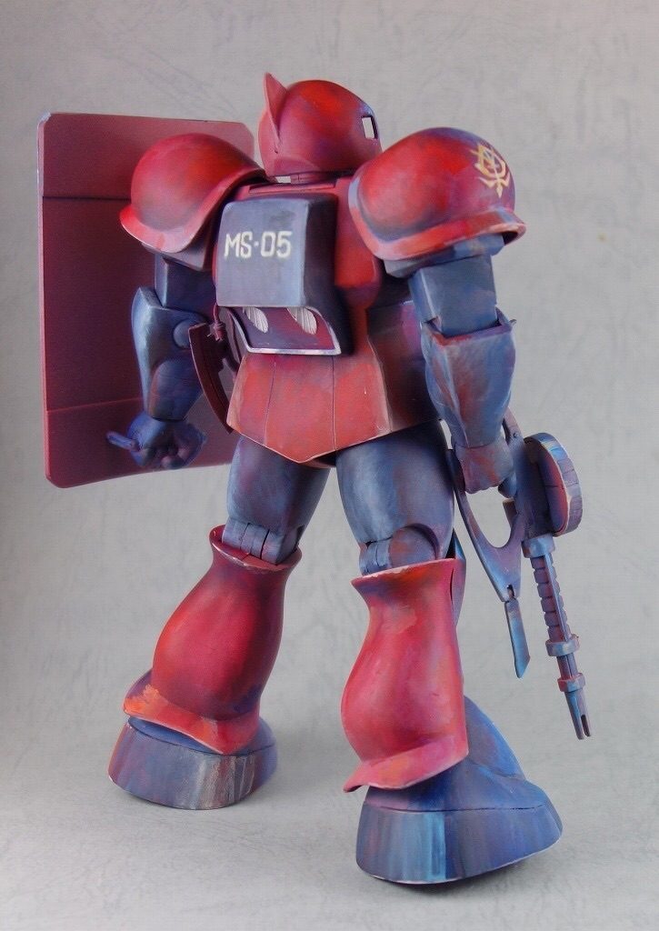 旧キット1/100 ザクⅠ初期ロールアウト機 シャア仕様–7枚目/制作者：@館長