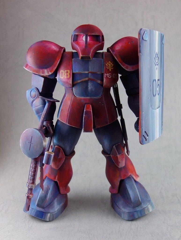 旧キット1/100 ザクⅠ初期ロールアウト機 シャア仕様–8枚目/制作者：@館長