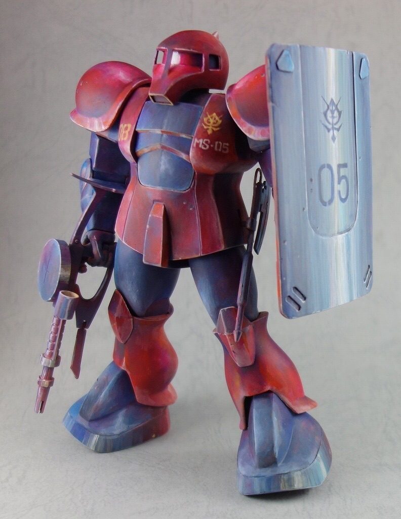 旧キット1/100 ザクⅠ初期ロールアウト機 シャア仕様–6枚目/制作者：@館長