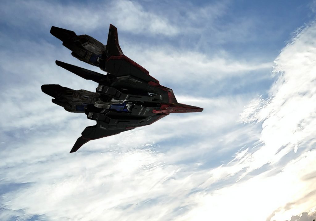 夕焼け前の空。