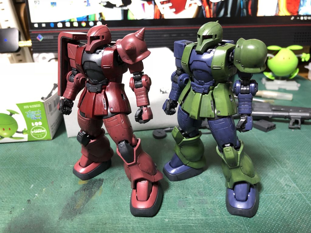 基本塗装とスミ入れ終了時。