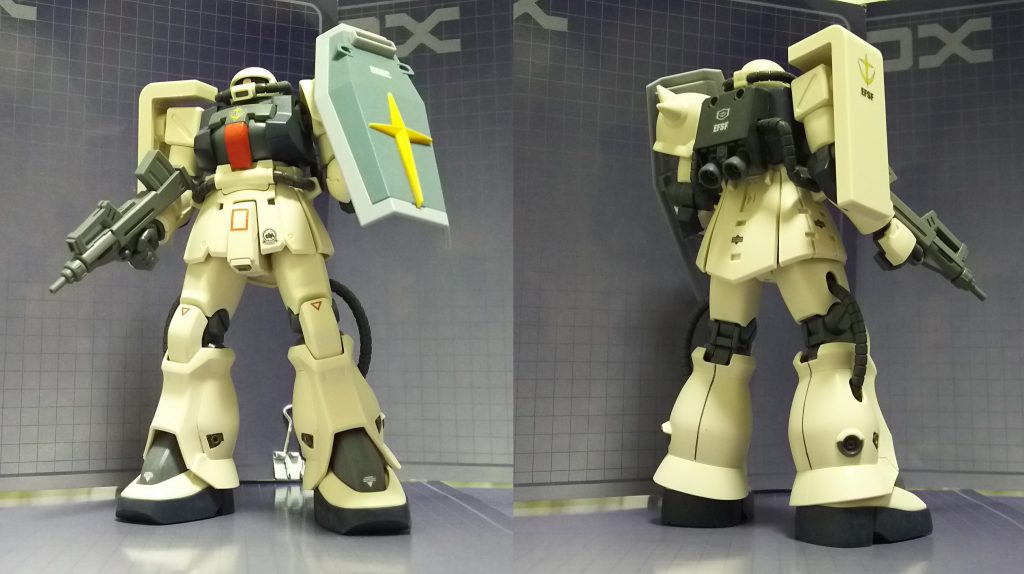 3番機、ザクF2。突撃担当。ジオンより接収した本機の運用試験を兼ねており、補給効率化のため各種装備は僚機との共通化が図られ連邦製に置換されている。マシンガンと異なりヒートホークの連邦製装備への置換は不可能であり、一切の近接格闘武器を持たないことは搭乗員には不評であった。