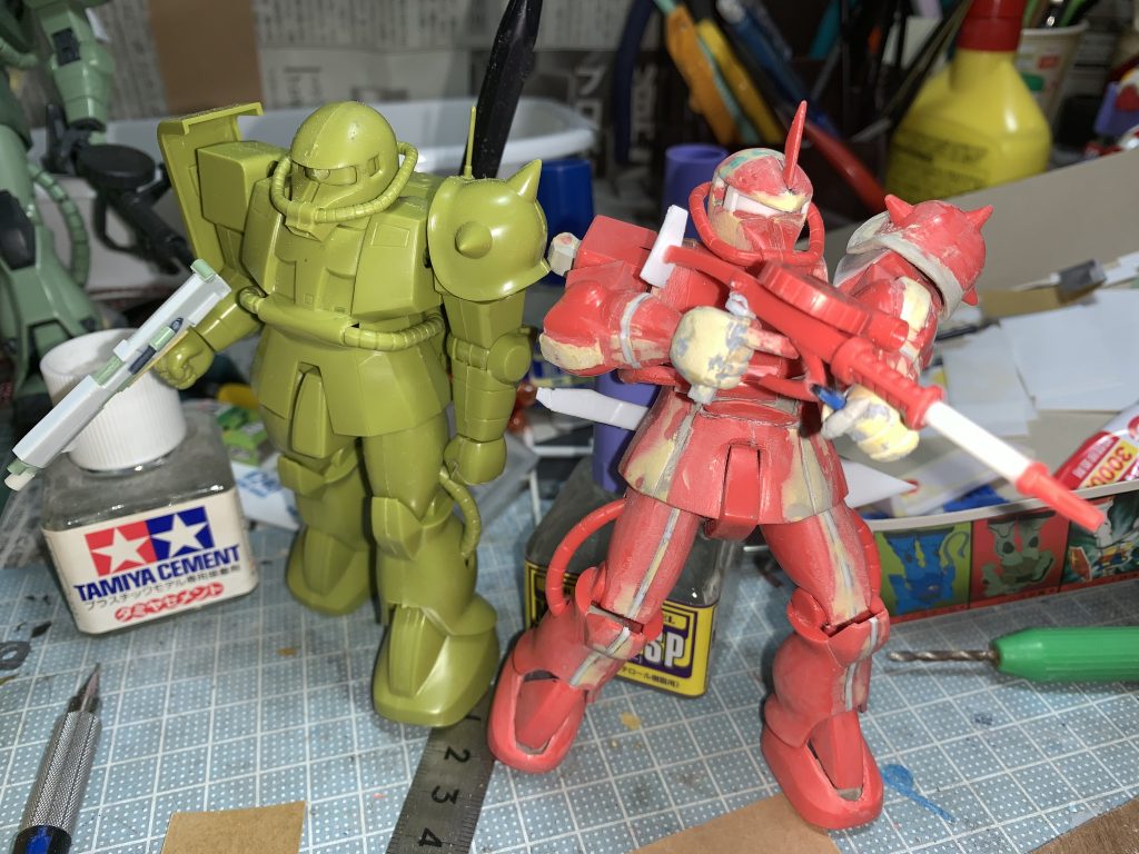 そこからの固定 それから塗装！

汚しもある程度入れました。