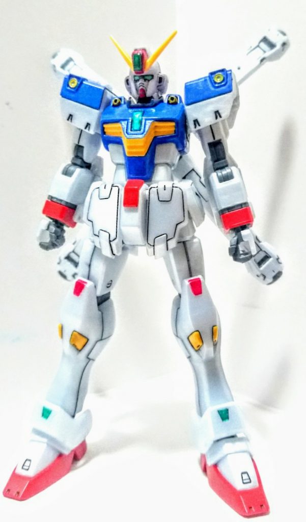 本体の主な改造箇所は頭部のドクロをセンサーに置き換え、胸部パーツの変更、脚部のブレード状パーツの切り落とし、部分塗装によるカラー変更くらいです。
以下、写真と脳内設定です。