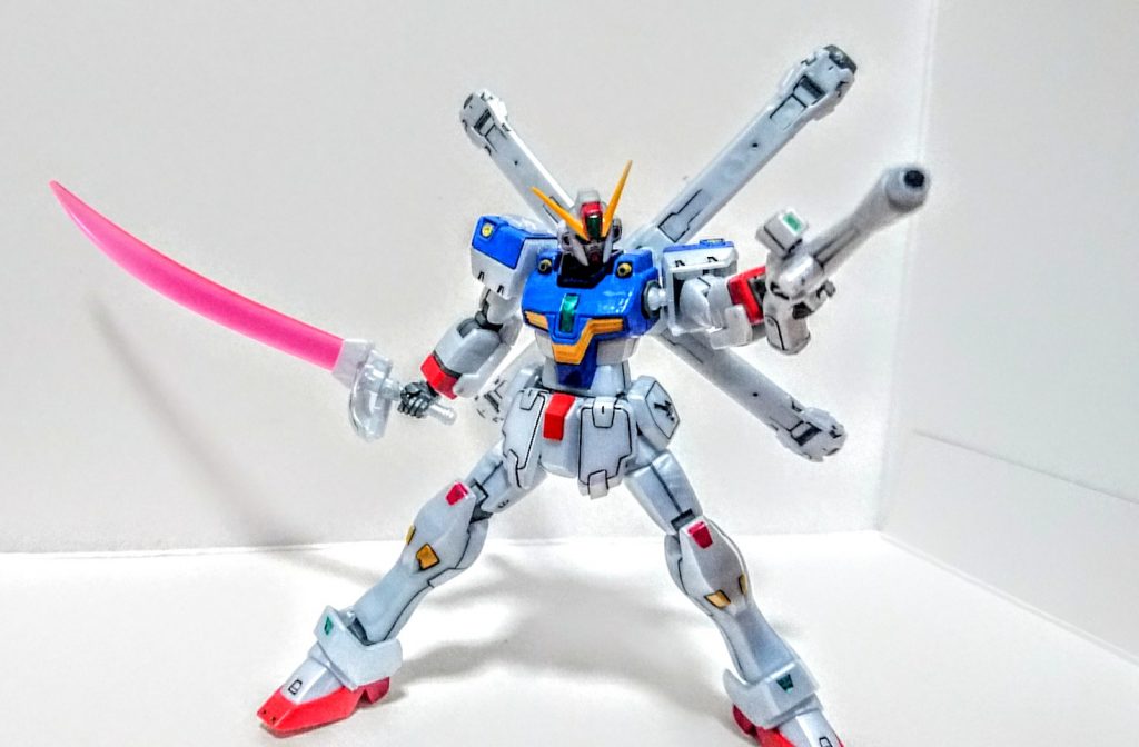 大型ビームソード/ビームガン
ビームランチャーの格闘戦時の取り回しの悪さを解消するために追加された武装。機能を分割、独立させることで小型化した。
ビームガンで牽制し、接近してソードで切り込む。