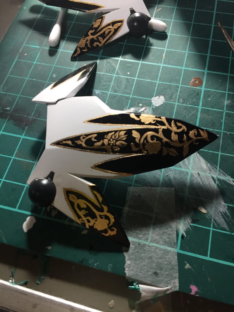 模様を入れる途中