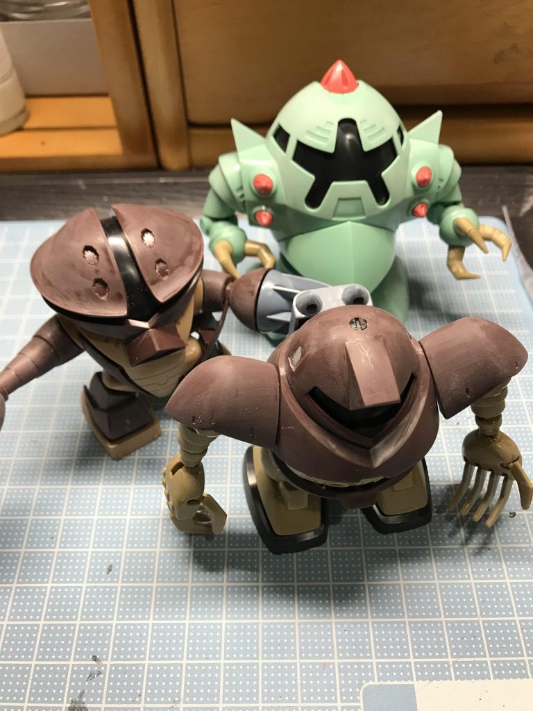 表面のヤスリがけと仮組み