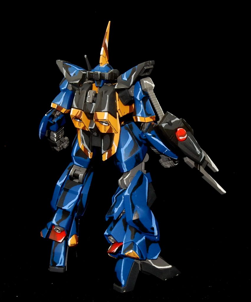 HGUCバーザム　ワカメ影イラスト風塗装–4枚目/制作者：今日