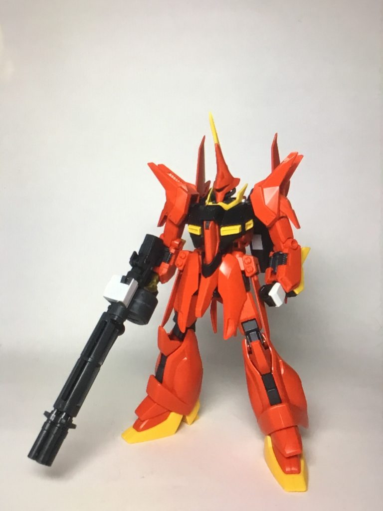 仮組み状態
設定ではギラドーガのライフルを装備していますが、用意できなかったので代わりにMGユニコーンからガトリングを。確か元々クシャトリアの装備だったと思うので、ジオン残党で装備していてもおかしくはないかと(オーバースケールですが)