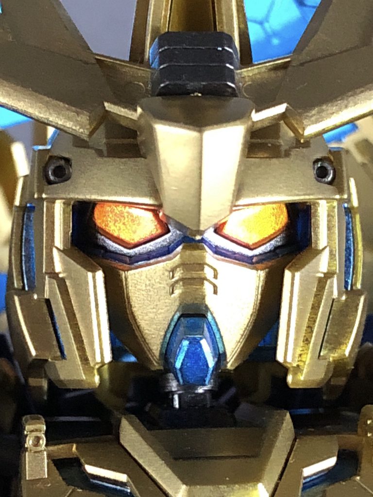 顔のアップです。スミ入れなどは行っていません。
目がやはり美しい…