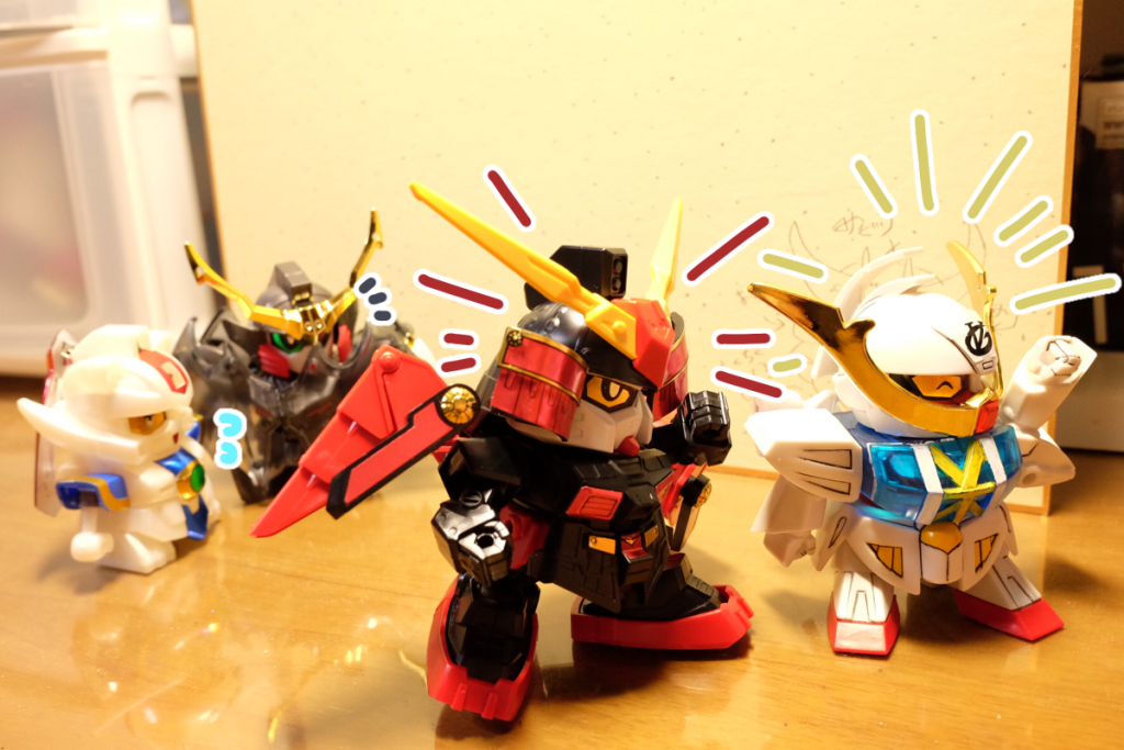 武者∀：*じゃあぼくと一緒に行きましょう！  こっちですよー！！！*
烈火：*応！！！  合点承知じゃあ！！！*

ワカ：わあ、どうしましょう。ぼく、この声が大きい人たちと一緒にいるの恥ずかしいですぅ
武者デス：奇遇だな、俺も恥ずかしいぞ