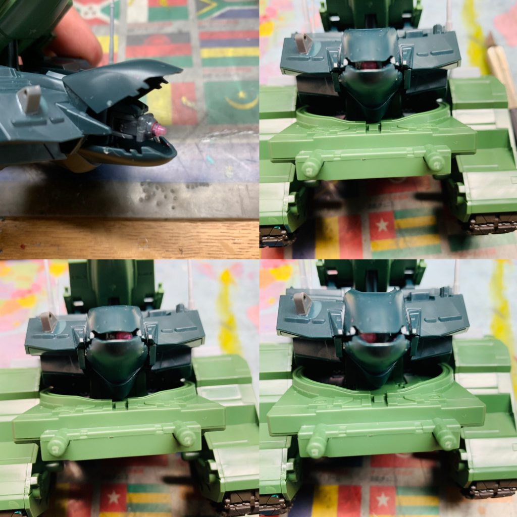 モノアイのクリアパーツ壊してしまったので修理ついでに可動できるように(￣∀￣)