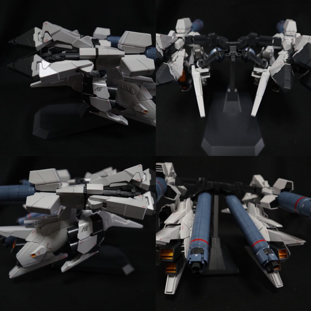 装備のみ各方面。
プロペラントタンクのかわりに脚部ブースターを配置してます。
余ったプロペラントタンクは小型化してサイコキャプチャー後方へ配置。

なんとなくνガンダムカラー。