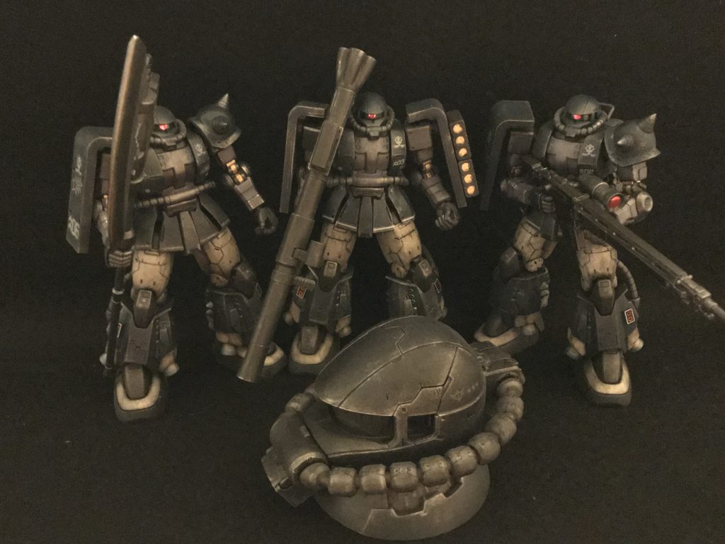 ザクヘッドもオマケで揃い踏み❗️