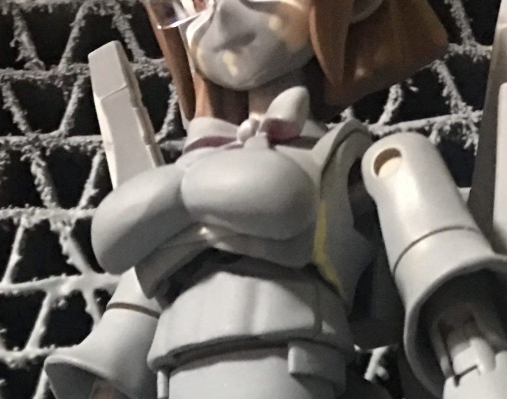 余った、熊さんの鼻？口？パーツは、胸部の増加装甲として使用しました。（擬ぱい）