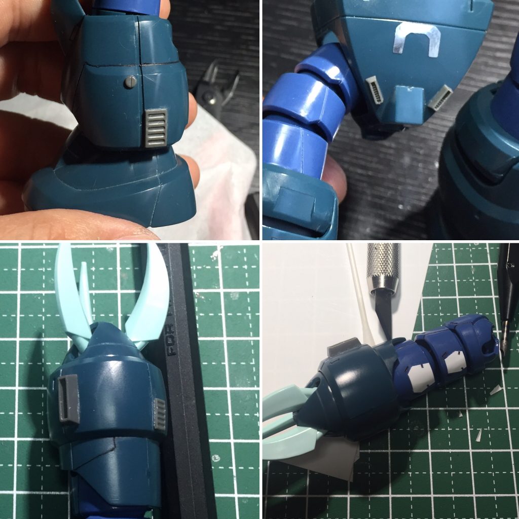 ディテパーツを使用した箇所とプラ板でのディテアップ^_^