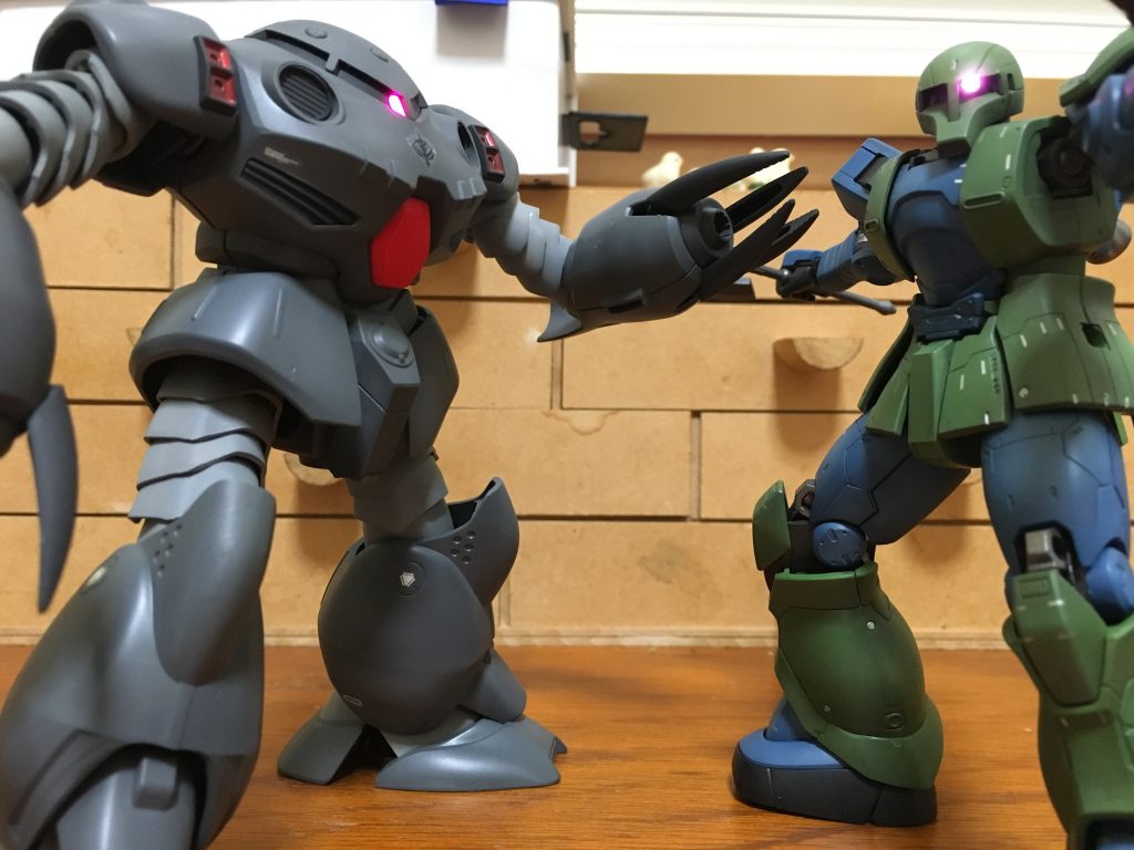 ズゴックEとツーショット。
友人いわく 漫才コンビみたいだとw