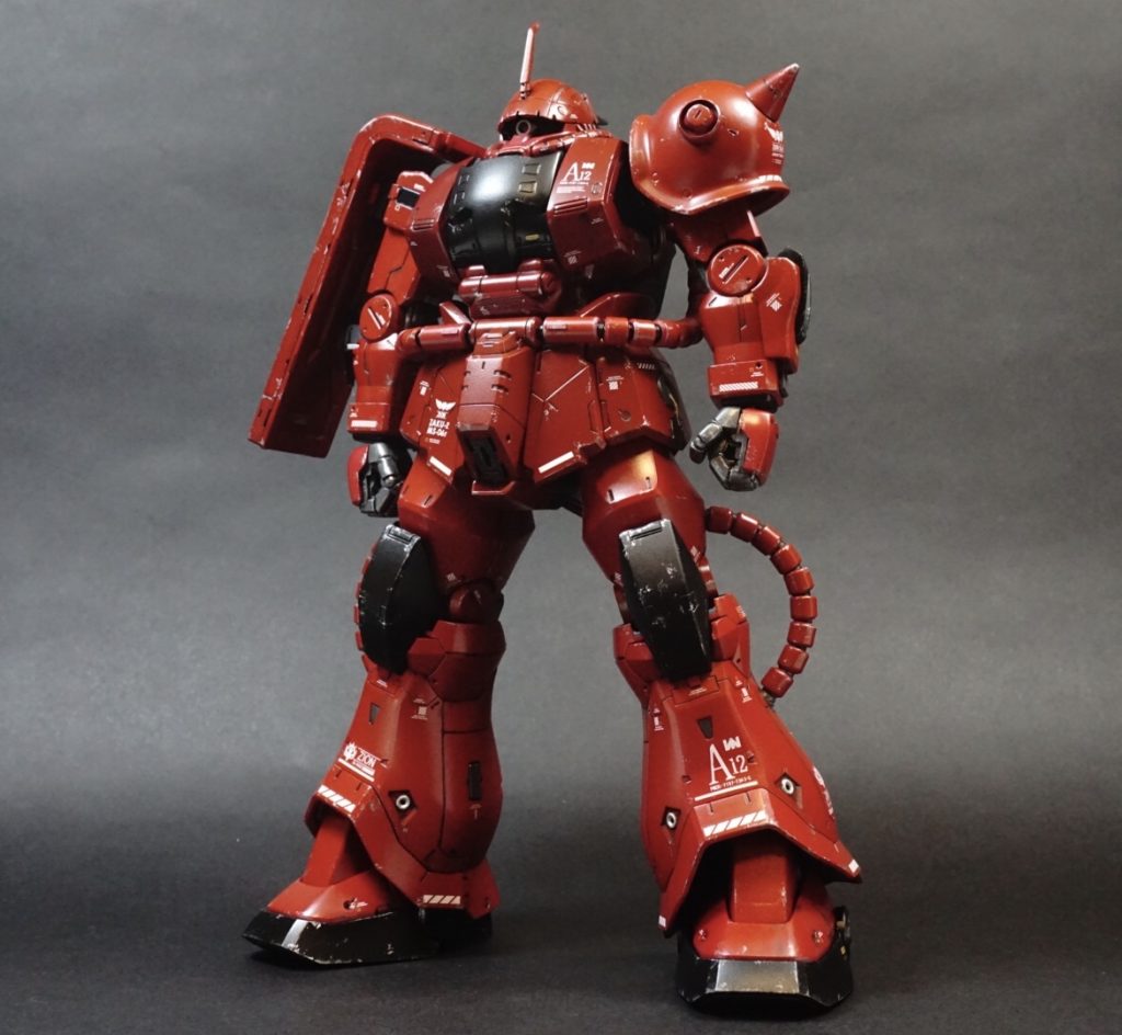 イフリートからの逆引きでザクの系譜を考えて製作してみました。
マッシブなザクになったかと思います。