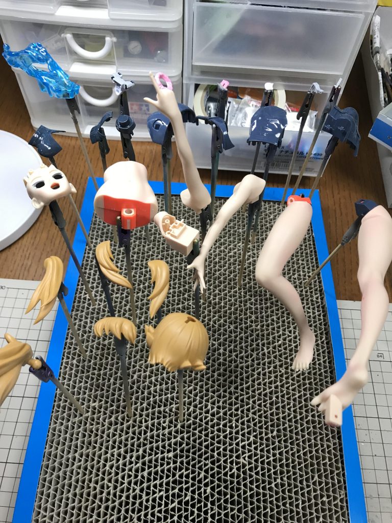 串を刺した状態は、ちょっと残酷な情景。